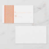 De Placement Carte Frontal Orange Chevron (Devant / Derrière)