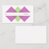 De Placement Carte Fuchsia Green Geometry Trim Place (Devant / Derrière)