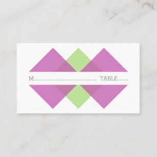 De Placement Carte Fuchsia Green Geometry Trim Place
