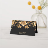De Placement Carte Gold Black Ornate Floral Place (Dos)