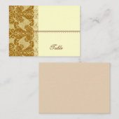 De Placement Carte Gold Damask Place - Mariage (Devant / Derrière)