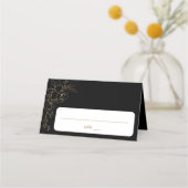 De Placement Carte Gold Linal Floral Blanc & Gold Place - Noir (Devant)