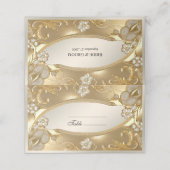 De Placement Carte Gold Ornate Floral Place (Extérieur déplié)