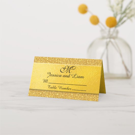 De Placement Carte Gold sur Gold Parties scintillant Place (Devant)