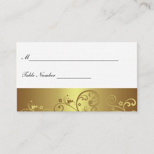 De Placement Carte Gold Swirl Place (Devant)