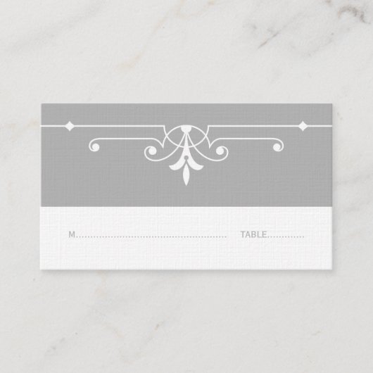 De Placement Carte Gray Fancy Ornamy (Devant)