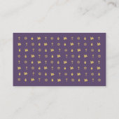 De Placement Carte Hanoukka Motif violet Place (Dos)