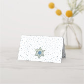 De Placement Carte Hanoukka Place Happy Blue & Gold Motif (Dos)