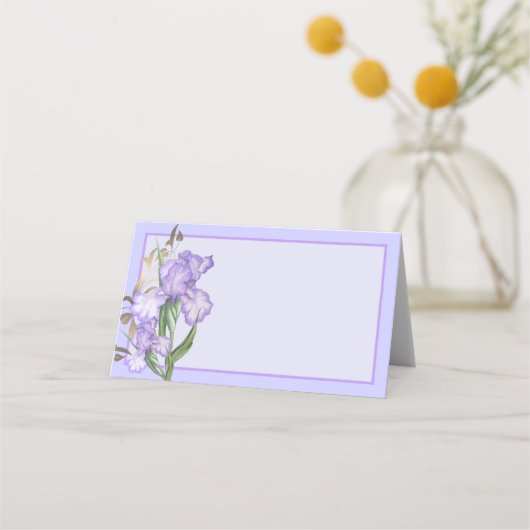 De Placement Carte Irises-Violet-Irises-Petites (Devant)