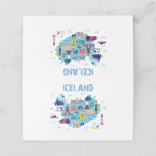 De Placement Carte Islande (Extérieur déplié)