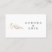 De Placement Carte Mariage à plat Green et Gold Mountain (Dos)