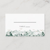 De Placement Carte Mariage à plat Green et Gold Mountain (Devant)