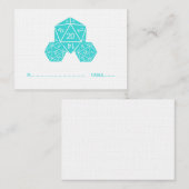 De Placement Carte Mariage Aqua D20 Dice (Devant / Derrière)