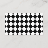 De Placement Carte Mariage Arlequin noir et blanc (Dos)