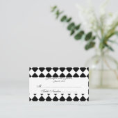 De Placement Carte Mariage Arlequin noir et blanc (Debout devant)