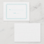 De Placement Carte Mariage arrondie Aqua Encerclée (Devant / Derrière)