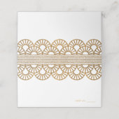 De Placement Carte Mariage Art Déco Fan Motif (Extérieur déplié)