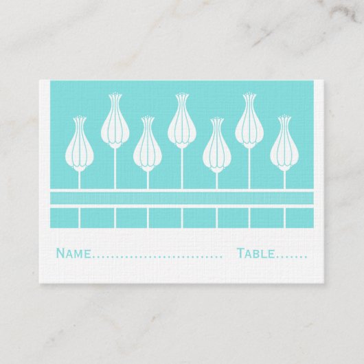 De Placement Carte Mariage Art Déco Floral (Devant)