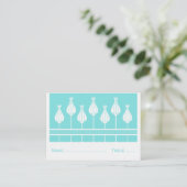 De Placement Carte Mariage Art Déco Floral (Debout devant)