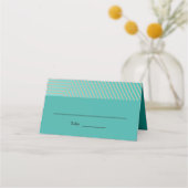 De Placement Carte Mariage Aurora Turquoise Stripes (Devant)
