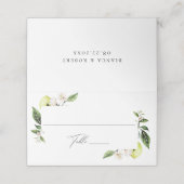 De Placement Carte Mariage aux citrons botaniques (Extérieur déplié)