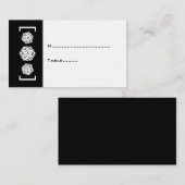 De Placement Carte Mariage Black D20 Dice Gamer (Devant / Derrière)