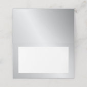 De Placement Carte Mariage blanche élégante en argent (Extérieur déplié)