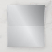 De Placement Carte Mariage blanche élégante en argent (Intérieur déplié)