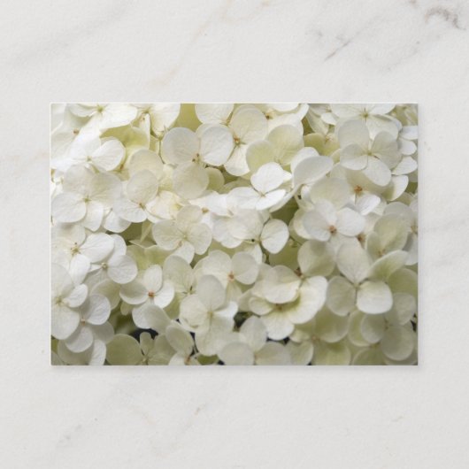 De Placement Carte Mariage blanche Hydrangea (Dos)