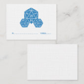 De Placement Carte Mariage Blue D20 Dice (Devant / Derrière)