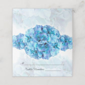 De Placement Carte Mariage Blue Hydrangeas (Extérieur déplié)