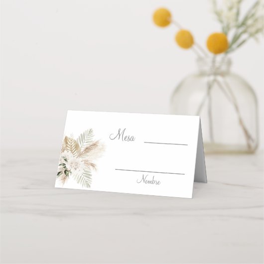 De Placement Carte Mariage Boho Espagnol (Devant)
