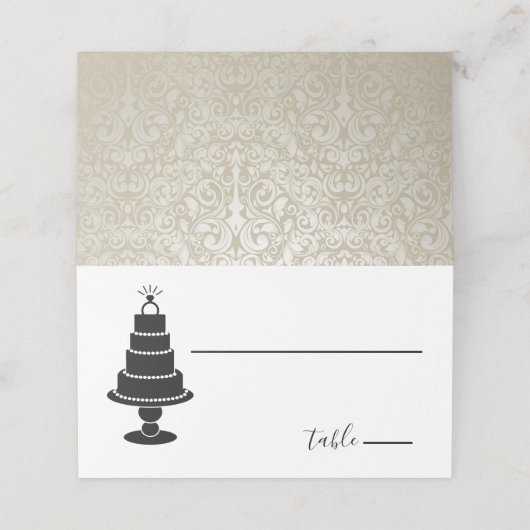 De Placement Carte mariage Cake Place (Extérieur déplié)