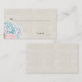 De Placement Carte Mariage Chic Hydrangeas (Devant / Derrière)