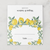 De Placement Carte Mariage citron (Extérieur déplié)