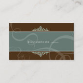 De Placement Carte Mariage classique au chocolat foncé (Dos)