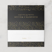 De Placement Carte Mariage Confetti Confetti Black Gold moderne (Extérieur déplié)