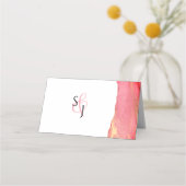 De Placement Carte Mariage Coral Rose (Dos)