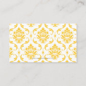 De Placement Carte Mariage damassé blanche jaune (Dos)