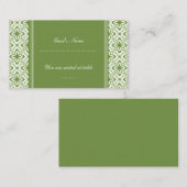 De Placement Carte Mariage damassé Place Simplement Éblouissant (Devant / Derrière)