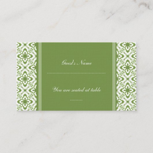 De Placement Carte Mariage damassé Place Simplement Éblouissant (Devant)