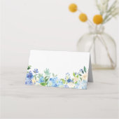 De Placement Carte Mariage d'escorte Blue Green Hydrangea (Dos)