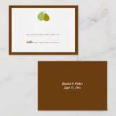 De Placement Carte mariage d'escorte verte parfaite (Devant / Derrière)