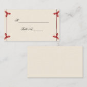 De Placement Carte Mariage d'hiver Red Mistletoe (Devant / Derrière)