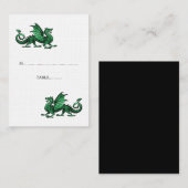 De Placement Carte Mariage Dragon Vert (Devant / Derrière)