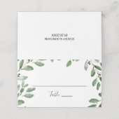 De Placement Carte Mariage écologique Tropical Eucalyptus (Extérieur déplié)