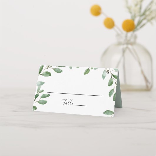 De Placement Carte Mariage écologique Tropical Eucalyptus (Devant)