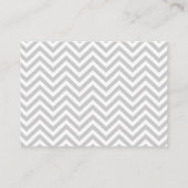 De Placement Carte Mariage élégante Gris Chevron Gris (Dos)