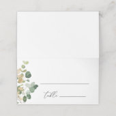 De Placement Carte mariage en or d'aquarelle eucalyptus or (Extérieur déplié)
