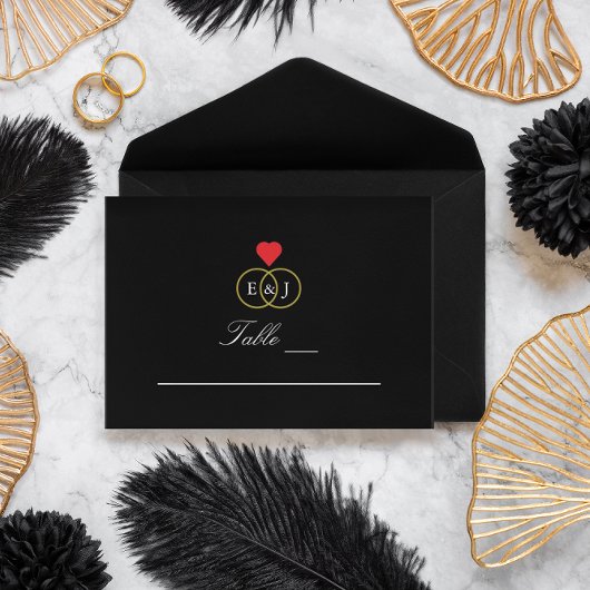 De Placement Carte Mariage Entwin Rings